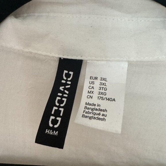 H&M Long Sleeve White Button Up - Picture 3 of 3